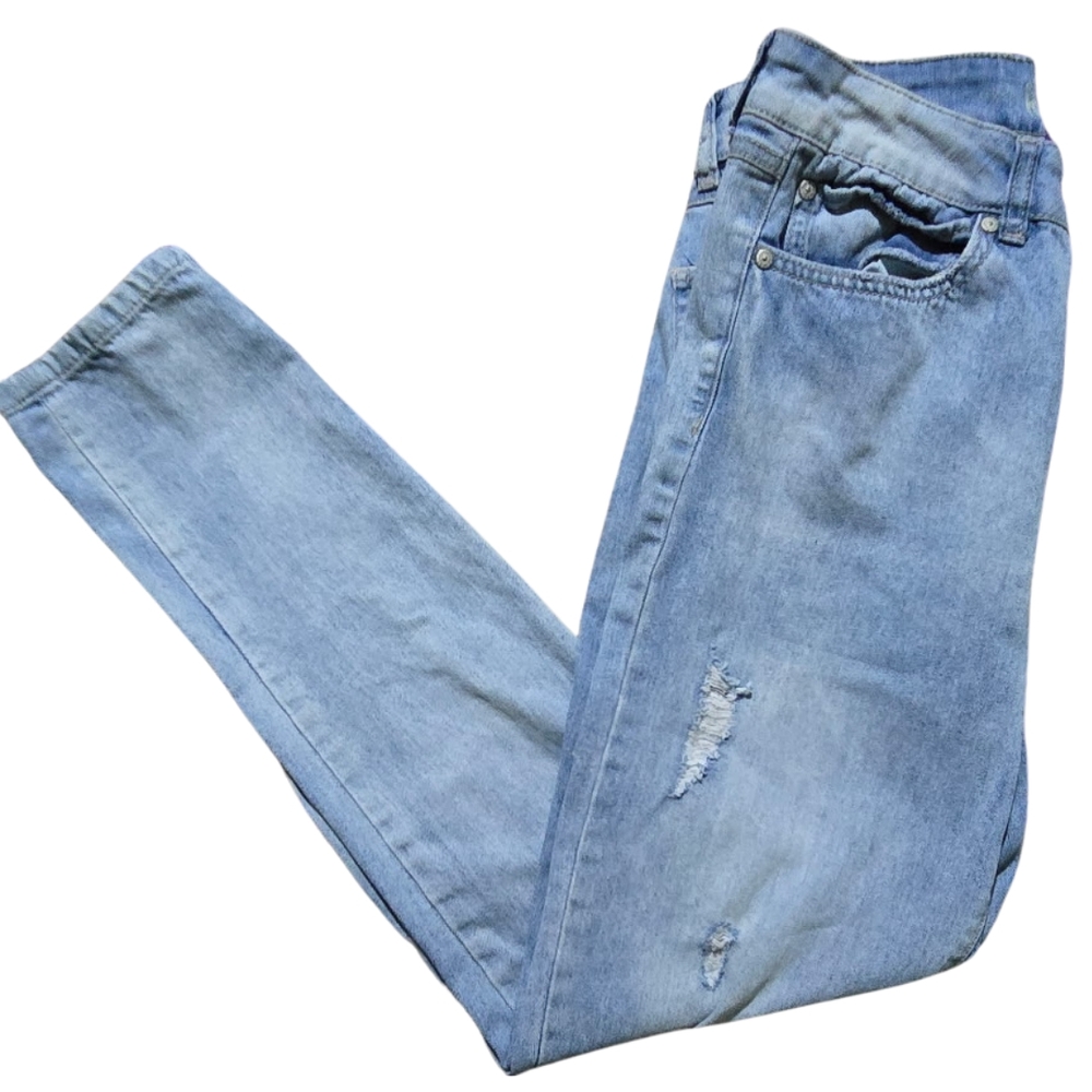 Rewash Light Blue Straight Leg Jeans